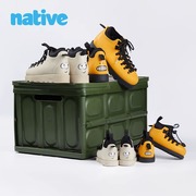 native3.0亲子马丁靴印花高帮鞋表情包笑脸高帮鞋防水保暖可乐鞋