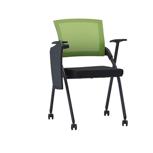 折叠培训椅带写字板会议椅简易靠背椅会议室椅子学生会议椅带桌板