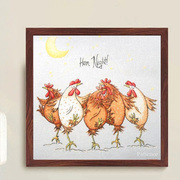五个快乐的小母鸡 小白十字绣套件  客厅卧室 精准印花