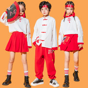 元旦儿童演出服中小学生爵士舞蹈服装中国风运动会啦啦队表演套装