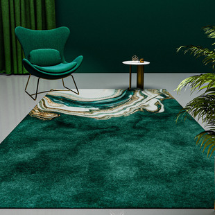 地毯客厅现代简约绿色欧式易打理(易打理)轻奢茶几，毯家用沙发卧室定制地垫