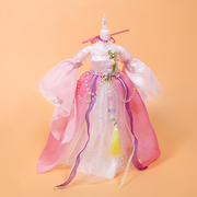 徳必胜小天使30厘米娃娃衣服bjd娃衣古装裙子6分汉服套装包含头饰