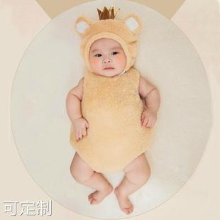 儿童摄影服装婴儿拍照小熊动物造型服饰 宝宝百天卡通衣服定制