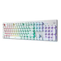 惠普彩虹键盘鼠标套装机械手感有线笔记本电脑圆键可爱女生办公