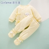 新生婴儿衣服0一3月秋冬季夹棉加厚分体冬装，初生和尚棉服套装冬天