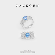 JACKGEM珠宝 彰显天然钴尖晶石戒指蓝色宝石戒指女钻石戒指钻戒P7