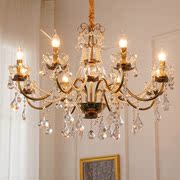 美式复古水晶灯法式客厅，吊灯欧式宫廷卧室楼梯，灯复式餐厅蜡烛