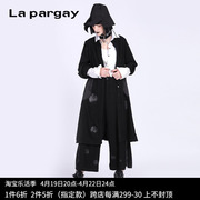 lapargay纳帕佳2023呢子，外套羊毛混纺秋冬季妮子，大衣女中长款