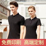 翻领工作服t恤工衣polo衫，定制短袖棉，印字刺绣logo文化衫夏季工衣