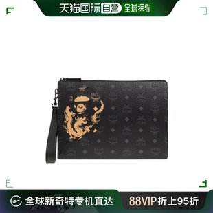 香港直邮MCM MCM x BAPE徽标手拿包 MXZESTA04BK