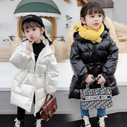 日本中长款冬装棉袄宝宝棉衣外套中大童童羽绒服反季免洗亮面儿童