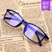 拼多多小框眼镜架时尚透明色方形眼镜框女防眼镜2821
