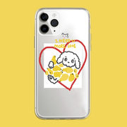 可爱情侣苹果13小狗与小黄鸡卡通适用iphone12promax11透明手机壳