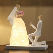 新婚庆(新婚庆)结婚礼物，台灯送新人闺蜜实用夫妇订婚房床头灯创意摆件