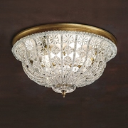 爱贝 法式重工米珠花瓣水晶吸顶灯全铜设计师客厅餐厅房间卧室灯