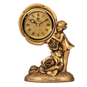 欧式卧室客厅时尚创意工艺仿古式钟表座钟时钟摆件树脂工艺品i.