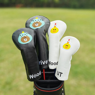 卡通小熊高尔夫球杆套杆头套，一号木杆套球杆保护套，铁木杆套golf