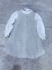 日本西松屋23年女童，小香风格子长袖，裙优雅经典款