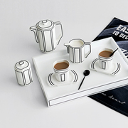 北欧式下午茶茶具套装家用高档陶瓷创意英式骨瓷咖啡具杯壶带托盘