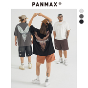 panmax大码t恤休闲美式重磅，短袖夏潮牌宽松百搭加大男士dd-ts0064