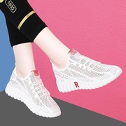 秋季老北京布鞋网鞋女士跑步运动鞋，网红轻便休闲防滑软底单鞋