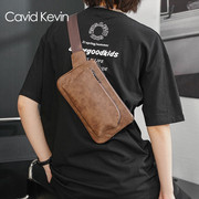 Cavid Kevin复古街头腰包胸包斜挎包胸前小包手机包韩版单肩男包