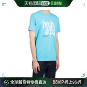 香港直邮HUGO BOSS 男士湖蓝色T恤 TEE2-50259682-443