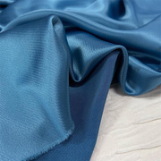 。日本进口湖蓝色水波纹微弹力，三醋酸缎面，连衣裙礼服面料设计师面