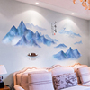 墙贴中国风墙壁贴画客厅卧室床头背景墙面装饰风景画贴纸自粘温馨