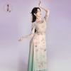中国风古典舞旗袍上衣，舞蹈纱衣练功服，民族舞连衣裙舞蹈表演服装女