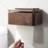 厕所纸巾盒免打孔卫生间纸抽盒木壁挂式擦手纸盒手纸架挂式抽纸盒