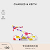 charles&keith女鞋，ck1-70900373女士平底拼色休闲夹趾绑带凉鞋女
