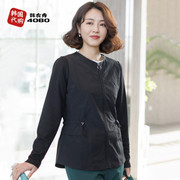 韩国春季中年女装外套长袖纯色时尚年轻妈妈装薄款上衣J3149
