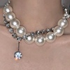 欧美风夸张气质大珍珠项链女轻奢小众设计高级感锁骨链颈链毛衣链