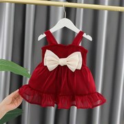婴儿夏季连衣裙吊带裙1-3岁女宝宝夏装洋气裙子公主裙一周岁衣服9