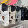 韩国男袜东大门EMPOLE夏季短袜子卡通小熊商务运动隐形袜防滑船袜