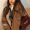 Brandy Girl韩系高级棕色复古美式bm卫衣加绒加厚外套秋冬