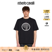 RC 男士T恤数字符号印花平纹针织棉 Roberto Cavalli