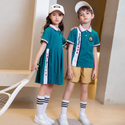 夏季毕业照服装英伦风连衣裙中小学生校服夏装儿童班服幼儿园园服