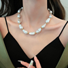 巴洛克异形珍珠项链女个性，轻奢高级感夸张锁骨，链颈链设计感配饰潮