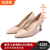 ferragamo女士justina70系列，羊皮高跟鞋浅口鞋，皮鞋单鞋0758480