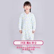 日本ghf儿童连体睡衣女宝宝，冬季加厚款，家居服中大童纯棉长袖如厕