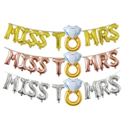 16inches MISS TO MRS Banner Anniversary Wedding Decoration A