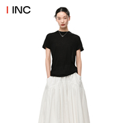 BASERANGE 设计师品牌IINC 春夏经典黑色T恤短袖女