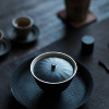 一延手作化妆土盖碗景德镇全手工坯刻纹，陶瓷盖碗茶具泡茶器
