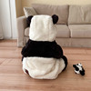 可爱小熊衣服婴儿大熊猫连体衣加绒冬装宝宝儿童动物睡衣外出加厚