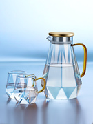 冷水壶玻璃耐热高温，家用高颜值凉水瓶泡，茶壶套装大容量凉白开水杯