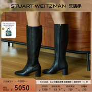 SW ARIANA 60 ZIP BOOT 春季侧拉链粗跟长筒靴女骑士靴