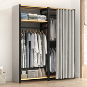 金属衣柜钢架结构简易组装布衣柜(布衣柜)家用卧室，结实耐用小户型柜子衣橱