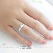 原创纯银戒指女学生猫爪创意，猫咪日韩国简约食指，开口活口小指尾戒